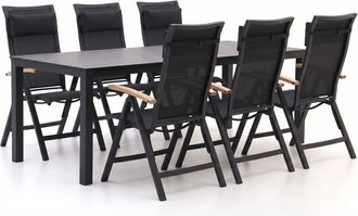 Bellagio la vita attrattiva Bellagio Lugo/Menzano 220cm dining tuinset 7-delig verstelbaar