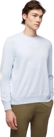 Brooks Brothers Supima Cotton Crewneck Sweater - Heren - Ronde hals truien - Blauw - 2XL - Katoen - Truien & Vesten