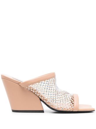 Stella McCartney Muiltjes met mesh - Beige