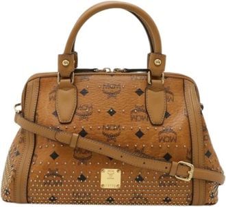 MCM Pre-owned Handbag- Shoulder bag - Dames - Vintage Handtas - Bruin - ONE Size - Leer - Vintage