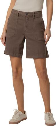 Kut from the Kloth Hailey High Waist Denim Bermuda Shorts in Chocolate at Nordstrom, Size 12