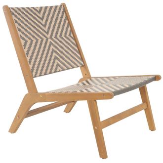 Nordlys Indoor Outdoor Armchair in Solid Acacia Wood in Dark Brown