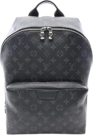Louis Vuitton Pre-owned Apollo Monogram Eclipse Coated Canvas Backpack - Heren - Vintage Rugzakken - Zwart - ONE Size - Leer - Vintage