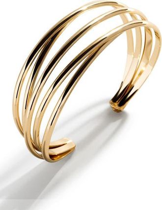 BaubleBar Aziza Layered Cuff Bracelet in Gold at Nordstrom