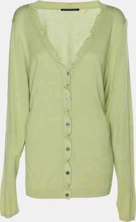 Elie Tahari Green Stretch Knit Sammy Long Sleeve Sweatshirt