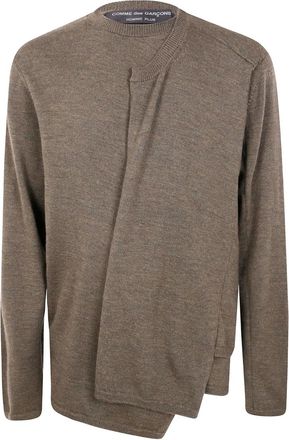 Comme Des Garçons asymmetric sweater - Neutrals