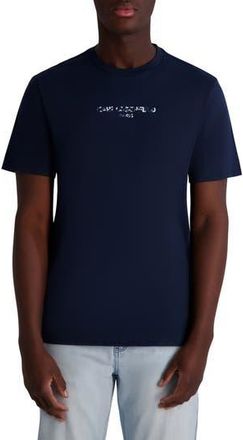 Karl Lagerfeld Camo Logo Graphic T-Shirt in Navy Blazer at Nordstrom Rack, Size Xx-Large