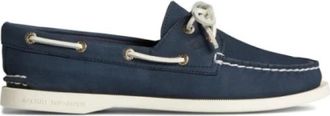 Sperry Top-Sider Schoenen, Heren, Blauw, 41 EU, Leer, Authentieke Originele 2-Oogs Bootschoen