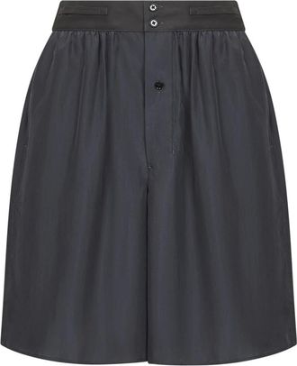 Christophe Lemaire Dames, Korte broeken, Grijs, Maat: 2XS Zijde