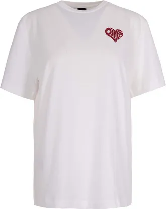 Pinko Graphic Print Cotton Jersey T-Shirt