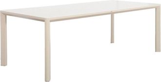 Sweeek 8-seater aluminium garden table, beige, 220 x 100 x 75 cm - Sacramento sweeek