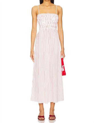 Pistola Denim Womens Bianca Dress In Red/white Stripe