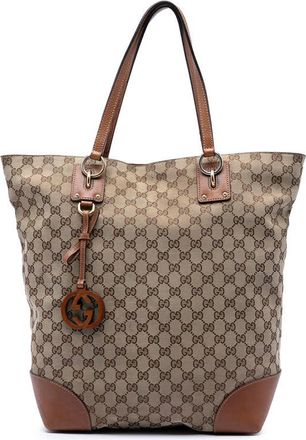 Gucci Pre-owned Gucci Large GG Canvas GG Charm Tote Ladies U5T94V7EZ4AP8BJN