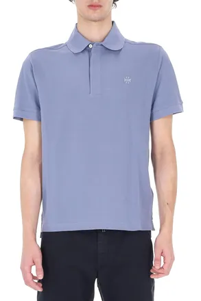 Jacob Cohen Aviation Blue Piquet Cotton Polo Shirt