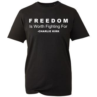 Generic A True Patriot T-Shirt, Political Activist Charlie Tribute Kirk Freedom Voice Free Speech Republican Supporter Shirt, Worth Fighting for Gift Unisex T