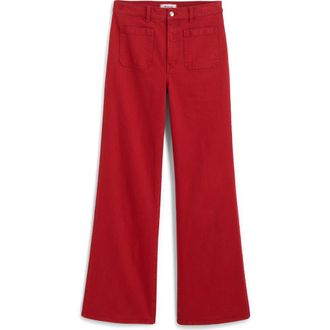 Madewell The Emmy Patch Pocket Wide Leg Pants in Cherry at Nordstrom, Size 23