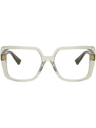 Miu Miu Eyewear Occhiali oversize - Effetto metallizzato