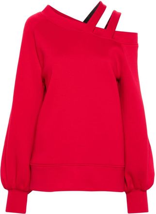 Ioana Ciolacu Sonia drop-shoulder sweatshirt - women - Polyester/Cotton - L - Red