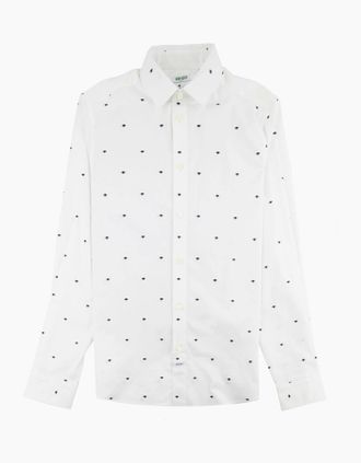 Kenzo Mens Kenzo Eye Slim Fit Shirt White - Size: 42/Regular