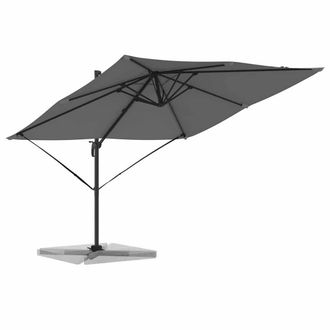 Berkfield Home Stylish Cantilever Roma Parasol Anthracite 286x285x265 cm Aluminium in Charcoal | Size: 286 x 285 x 265 cm