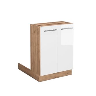 Vicco Isla De Cocina Fame-line, Blanco Alto Brillo, 60 Cm Sin Encimera