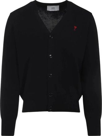 Ami Truien & Vesten, Heren, Zwart, S, Wol, De Coeur Wollen Vest