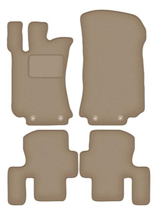 OEM Alfombrillas De Terciopelo Para Coche: Mercedes Clase R W251 Monovolumen Corto De 5 Plazas (2005-2014) Color Beige