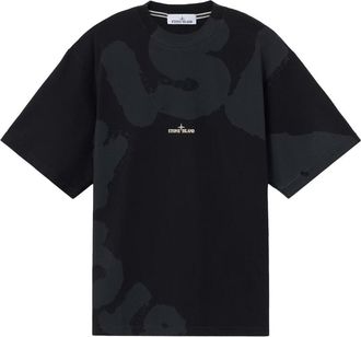 Stone Island ALL OVER TONAL LOGO T SHIRT Size: XXL, colour: BLACK