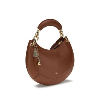 Chlo&eacute; Womens Brown Calf Leather Bos Taurus Shoulder Bag