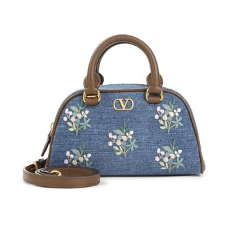 Valentino Garavani Handbags, female, Blue, Size: ONE SIZE Vlogo Signature Mini Shoulder Bag