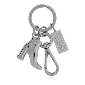 Maison Margiela Accessoires, Dames, Grijs, ONE Size, Sleutelhanger met Bedeltjes