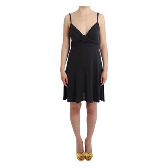 Costume National Gebreide A-lijn Jurk - Dames - Korte kleedjes - Grijs - XS - Wol - Kleedjes