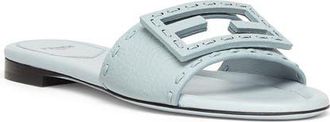 Fendi Signature Slide Sandal in Light Blue at Nordstrom, Size 10.5Us