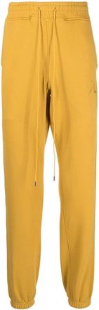 Rhude embroidered-logo drawstring track pants - men - Cotton - M - Yellow