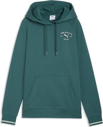 Puma Kapuzensweatshirt PUMA CLASS RELAXED HOODIE TR, Damen, Gr. XL, emerald ice, Sweatware, Obermaterial: 68% Baumwolle, 32% Polyester, unifarben, relaxed 