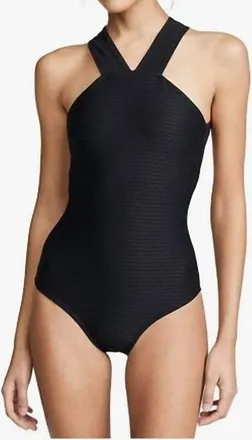 Shoshanna High Neck One Piece In Black