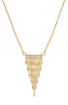 Bony Levy 14K Gold Beaded Fringe Chain Necklace in 14K Yellow Gold at Nordstrom, Size 18