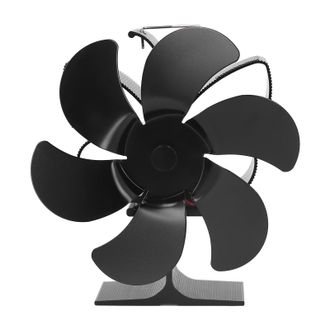 OEM Ventilador De Estufa De Le&ntilde;a De 6 Aspas Con Arranque Autom&aacute;tico, Resistente A Altas Temperaturas, De Bajo Consumo Energ&eacute;tico, Color Negro, 152 Mm De D