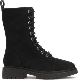 Kazar Zwarte su&egrave;de laarzen. Dit product valt klein uit. - Dames - Veterlaarzen - Zwart - 41 EU - Su&egrave;de - Schoenen