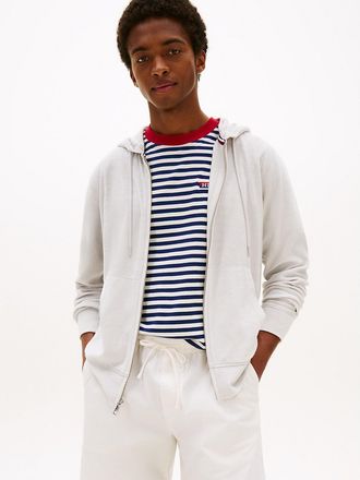 Tommy Hilfiger Mens Terry Toweling Zip Hoodie - Grey - XXL