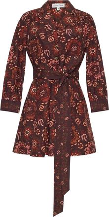 Cara Cara Leona floral-print belted midi dress - Red
