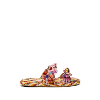 Zimmermann Sliders, female, Multicolor, Size: 10 US Carousel Linen Sandals