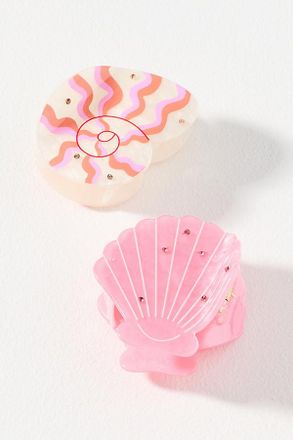 Frasier Sterling Summer Claw Clips, Set of 2