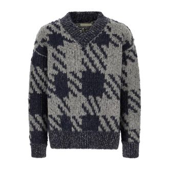 Dries Van Noten V-neck Knitwear, male, Blue, Size: XL V-neck Knitwear