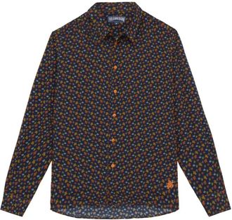 Vilebrequin Overhemden, Heren, Veelkleurig, 3Xl, Katoen, Cotton Voile Shirt Micro Ronde Des Tortues