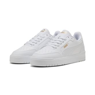Puma Sneaker PUMA SHUFFLE DOWNTOWN, Damen, Gr. 42,5, weiss (puma wei&szlig;, puma wei&szlig;, puma gold), Synthetik, Schuhe Sneaker