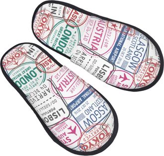 Generic Fluffy Slippers Travel Stamp6 Home Slippers Casual Washable House Slipper For Guest Winter Bathroom M
