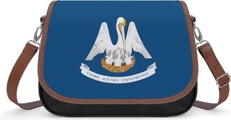 Generic Louisiana Flag Fashion Womens Crossbody Bags Novelty Handbag Shoulder Bag Purse