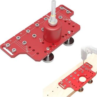 OEM Plantilla De Perforaci&oacute;n 2 En 1 Para Estantes Y Bisagras De 35 Mm: Gu&iacute;a De Perforaci&oacute;n Con Brocas De 5 Mm Y 6,35 Mm (1/4) - Precisa Y Ajustable