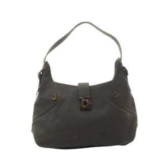 Ferragamo Pre-owned Gancini Schoudertas - Dames - Pre-owned - Groen - Maat: ONE Size